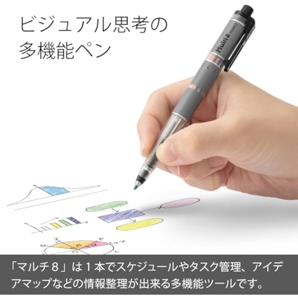 Pentel XPH802ST Multi-8 Color Mechanical Pencil with 8 Color Refill Set