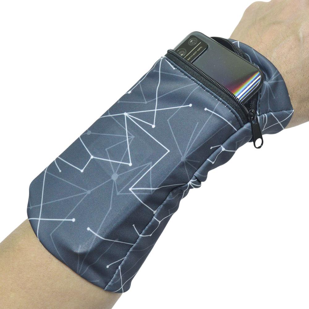 Elastic Outdoor Running Armband: Close-Fitting Wrist Bag for Mobile Phone & Keys