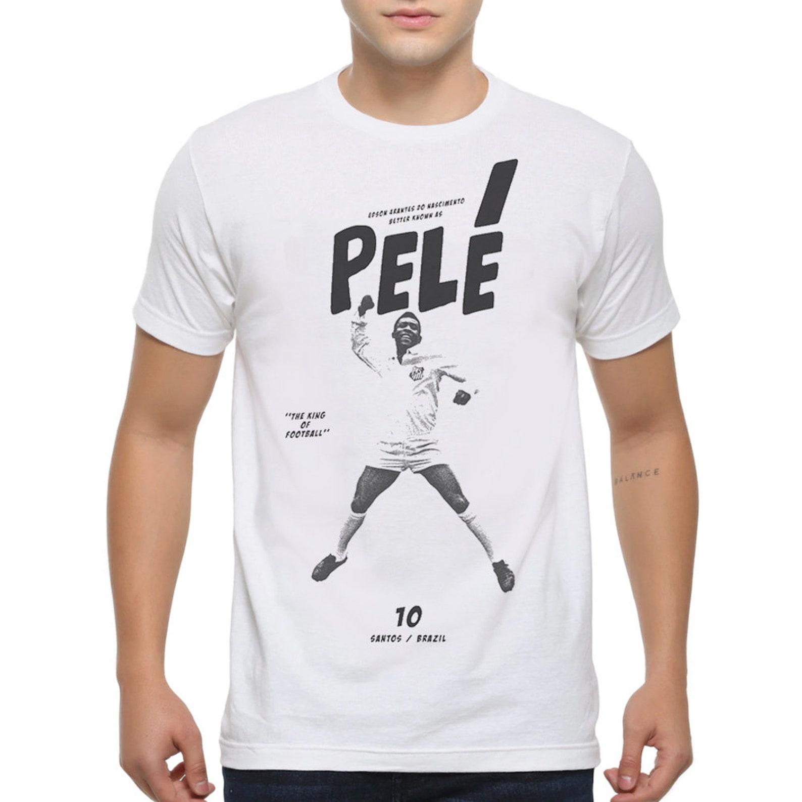 Pele The King of Football T-Shirt, Edson Arantes do Nascimento Shirt (drsh-161) 2XL
