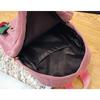 Women School Soulder Bag Tassel Corduroy Backpack Preppy Style Knapsack