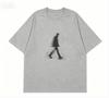 Summer Unisexs Pure Cotton Shortsleeved Shirt with Blurry Smallscale Gradient Print Design Trendy Streetwear Style Tshirt Dry