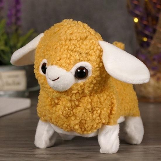 Kids Electric Plush Animal Toy Walking Tail Wagging Interactive Elephant Sheep Cow Panda Plushie Toy Toddlers Educational Simulation Animal Toy