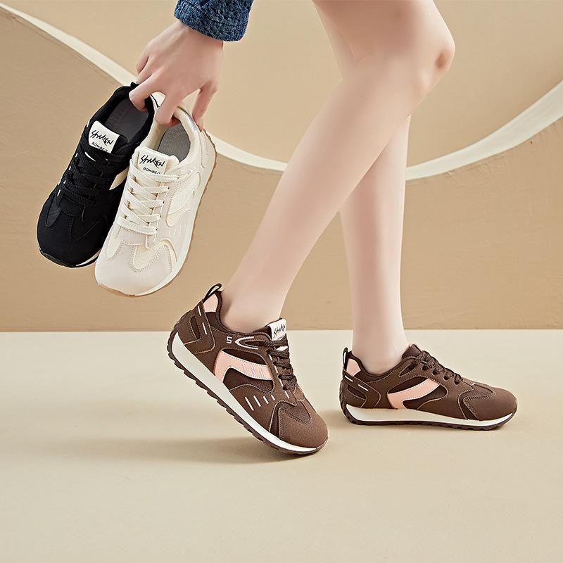 Casual Dad Sneakers for Women Comfortable Chunky Platform Running Shoes Non-Slip Lace-Up Breathable Walking Shoes Women's Workout Tennis Sneakers