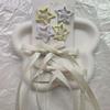 6-piece Set of Women's Hair Accessories, Starry and Bow Set, Ballet Style Bow Ribbon Ribbon Hair Clip, Double Ponytail Ribbon