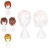 Cosplay-Perücke, kurz, schwarz, aus Hochtemperaturseide, für Anime-Kostüme