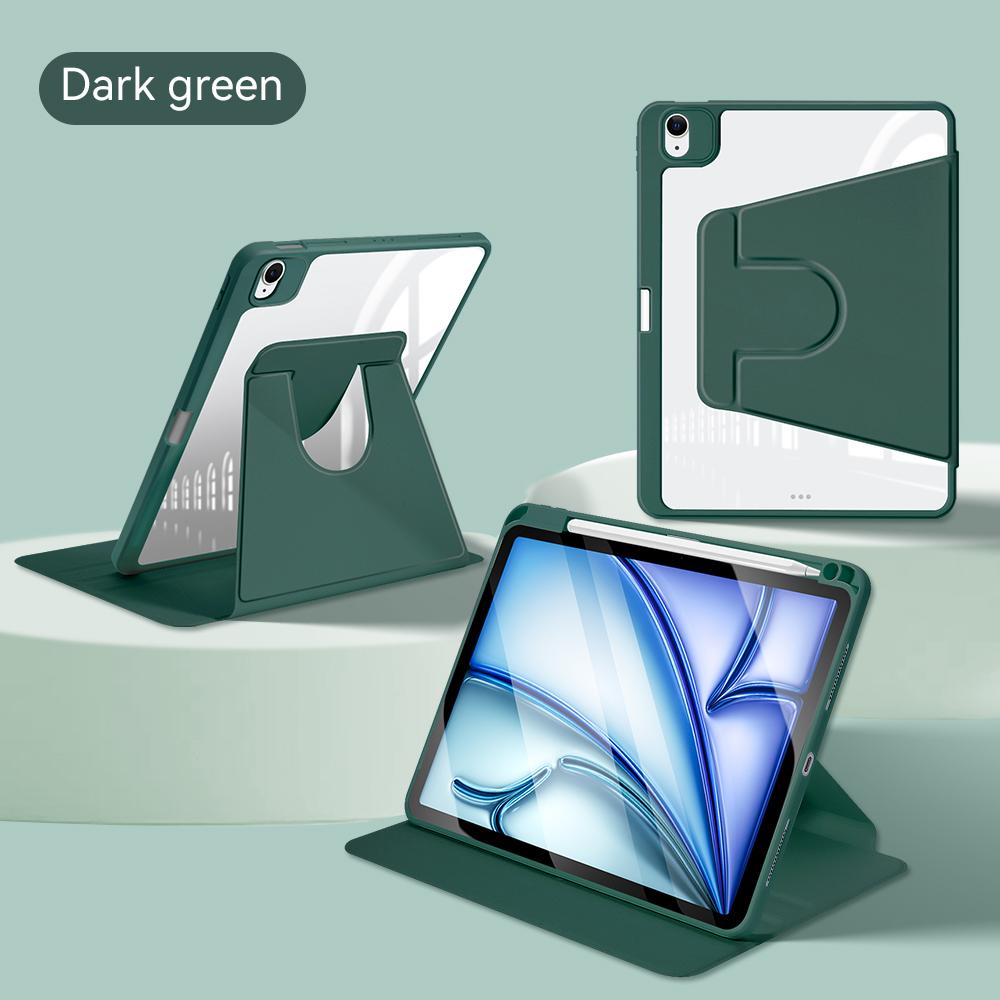 For iPad Air 11 M2 Case Pro M4 360° Rotation Cover for Air 5/4 iPad 10th 10.9in Mini 6 7/8/9th 10.2in Pro12.9 Tablet Cover