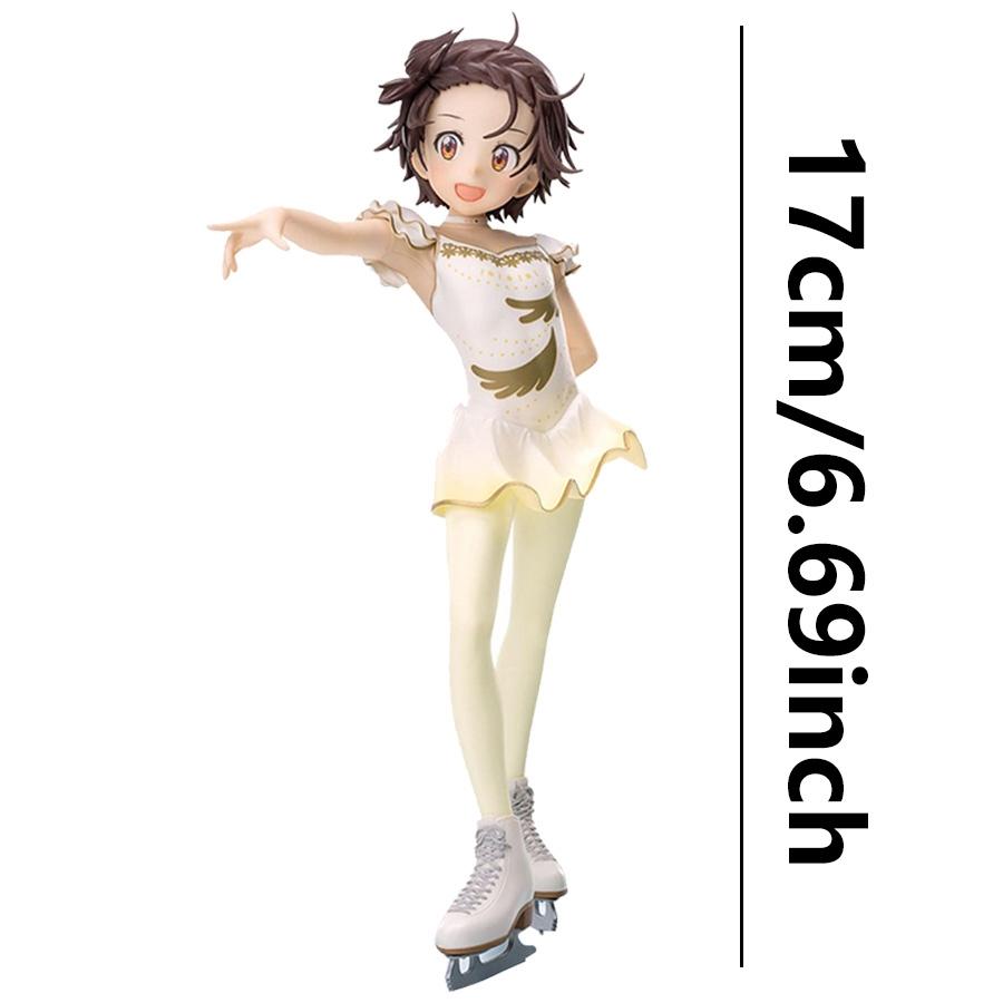 17cm/6.69in Medalist Anime Figure Skate Yuitsuka Inori Action Figure Car Room Decorations PVC Adult Collection Model Doll Playthings