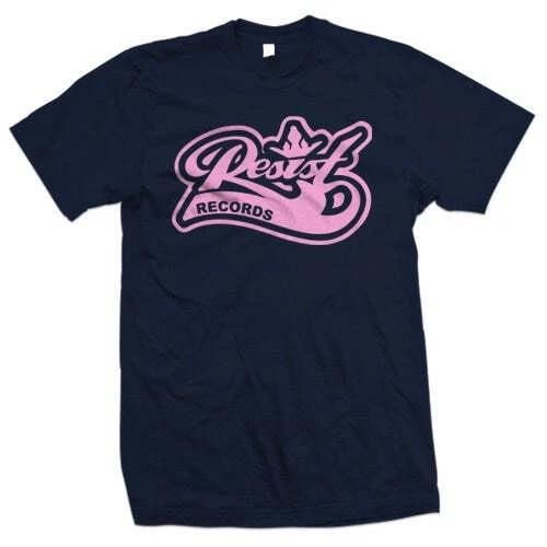 New Music Resist  Logo  Pink On Navy T Shirt 4XL