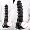 Layered Black Horse Dildo: XL Self-Pleasurer & Anal Expander for Men and Women