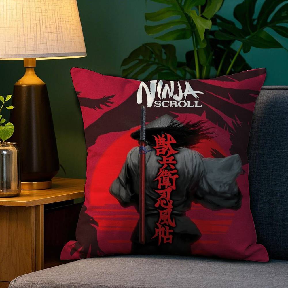 Hot NNinja SScroll Game Pillow Case Plush Fabric Soft Double Sided Print Sofa Cushion Cover Throw Pillow Covers