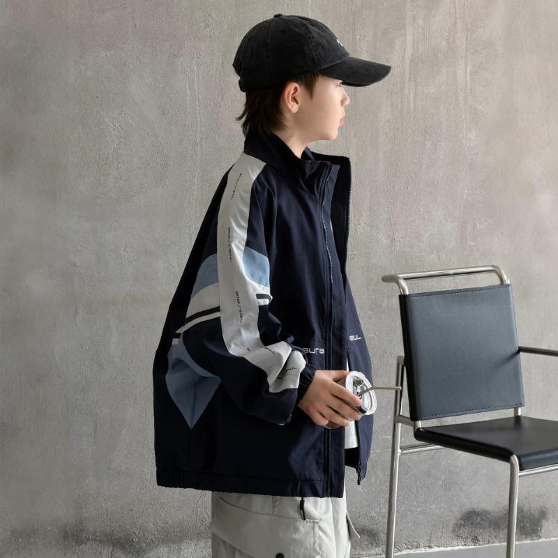 Boy S Big Kids Long Sleeve Crew Neck Casual Jacket