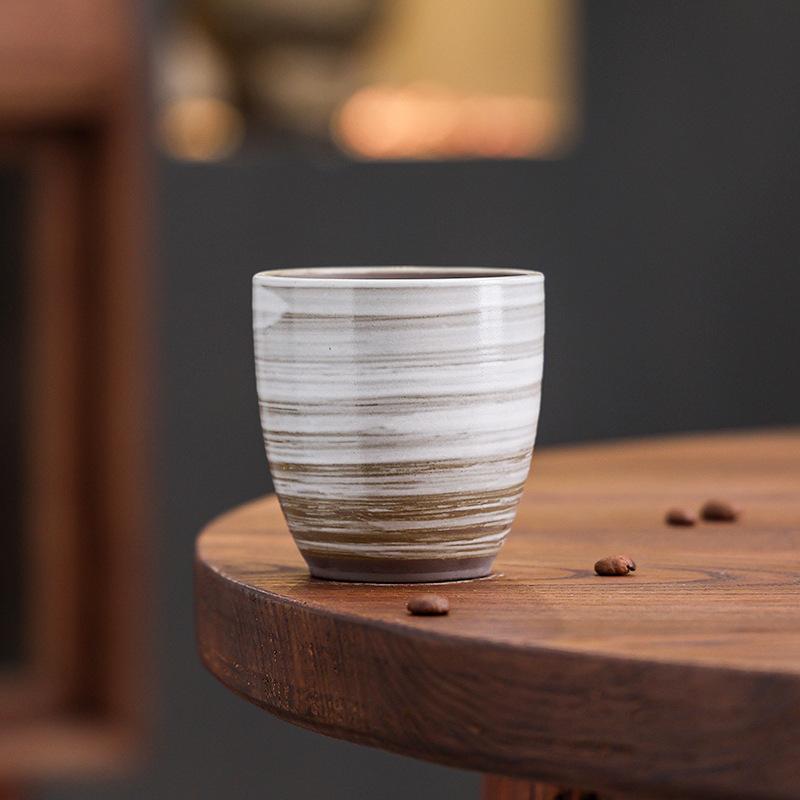 Handmade Kiln-Changed Ceramic Coffee Cup American Latte Afternoon Tea Latte Cup Retro Household Water Cup