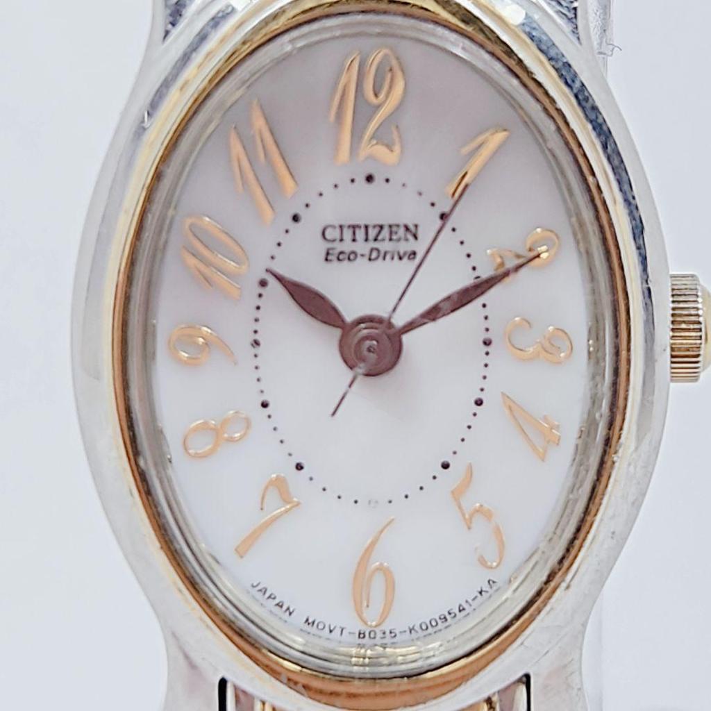 Used Citizen Eco Drive Oval Solar Dies Watch Working Product Combi Color