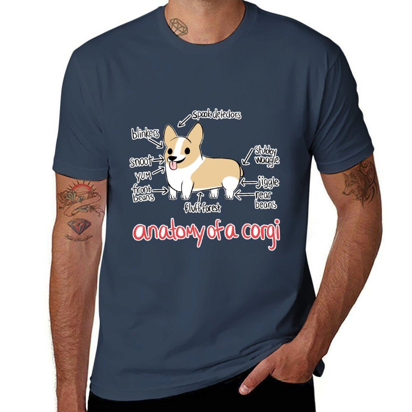 Anatomy Of A Corgi Tshirt Lightweight Gym Training Tshirt S