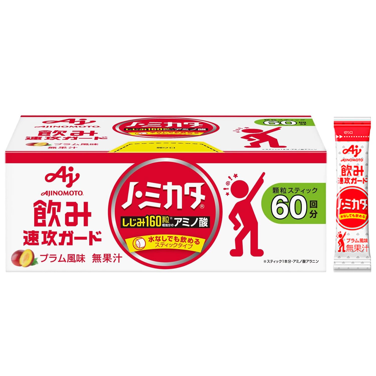 

Ajinomoto No Mikata со вкусом сливы, коробка из 60 аминокислот, аланин, безводный, вкусный, аминокислоты, эквивалентные 160 моллюскам