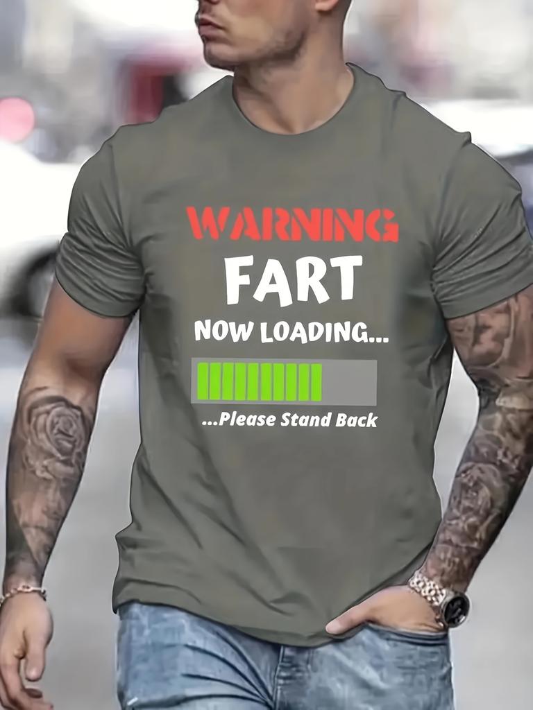 Vtipný vzor s nápisem Loading, pánské tričko s krátkým rukávem a kulatým výstřihem, letní outdoorové