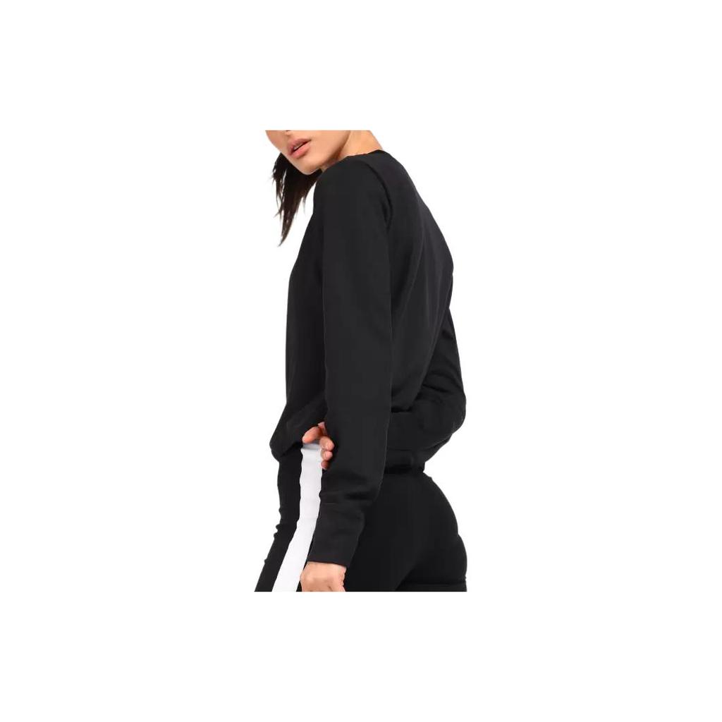 Nike Camiseta Manga Longa Esportiva de Corrida com Estampa de Logo Vintage Americano e Fivela de Polegar Feminina Preta DD6943-010