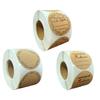 Pack Of 500 Kraft Paper Round Adhesive Labels Homemade Love Text Sticker Set For Baking Gift Home Decors And Crafting