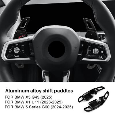Car Steering Wheel Shift Paddle Shifter for BMW X3 G45 2025 X1 U11 -2025 5 Series G60 2024 2025 Interior Trim Sticker