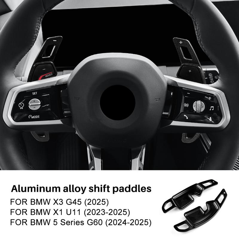 Car Steering Wheel Shift Paddle Shifter for BMW X3 G45 2025 X1 U11 -2025 5 Series G60 2024 2025 Interior Trim Sticker