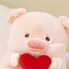 Hug Red Heart Pig Hold Heart Plush Toys Peluche Stuffed Pig Plushie Doll  Kids Gifts