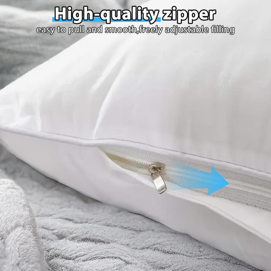 White  Fluffy Square Pillow  Plump Stuffer Cushion Fillings,  for Sofa, Bed, Patio, Camping & Travel for Family  Decorative Home Accents