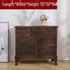 American Retro Country Solid Wood Storage Cabinet: Seven-Drawer Chest for Living Room or Bedroom.