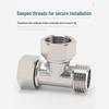 DN15 Tee Diverter: Copper/Stainless Steel, Internal/External Thread, One-In-Two-Out Water Pipe Connector