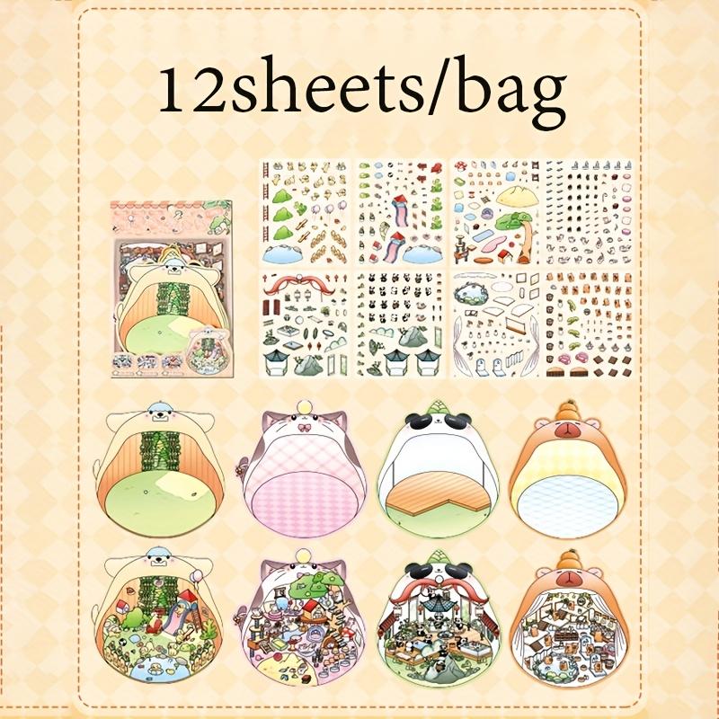 3D Scene Sticker Collection Multiple Miniature Landscape Sticker For Collage Creation DIY Sticker Decoration Scrapbook Stickers