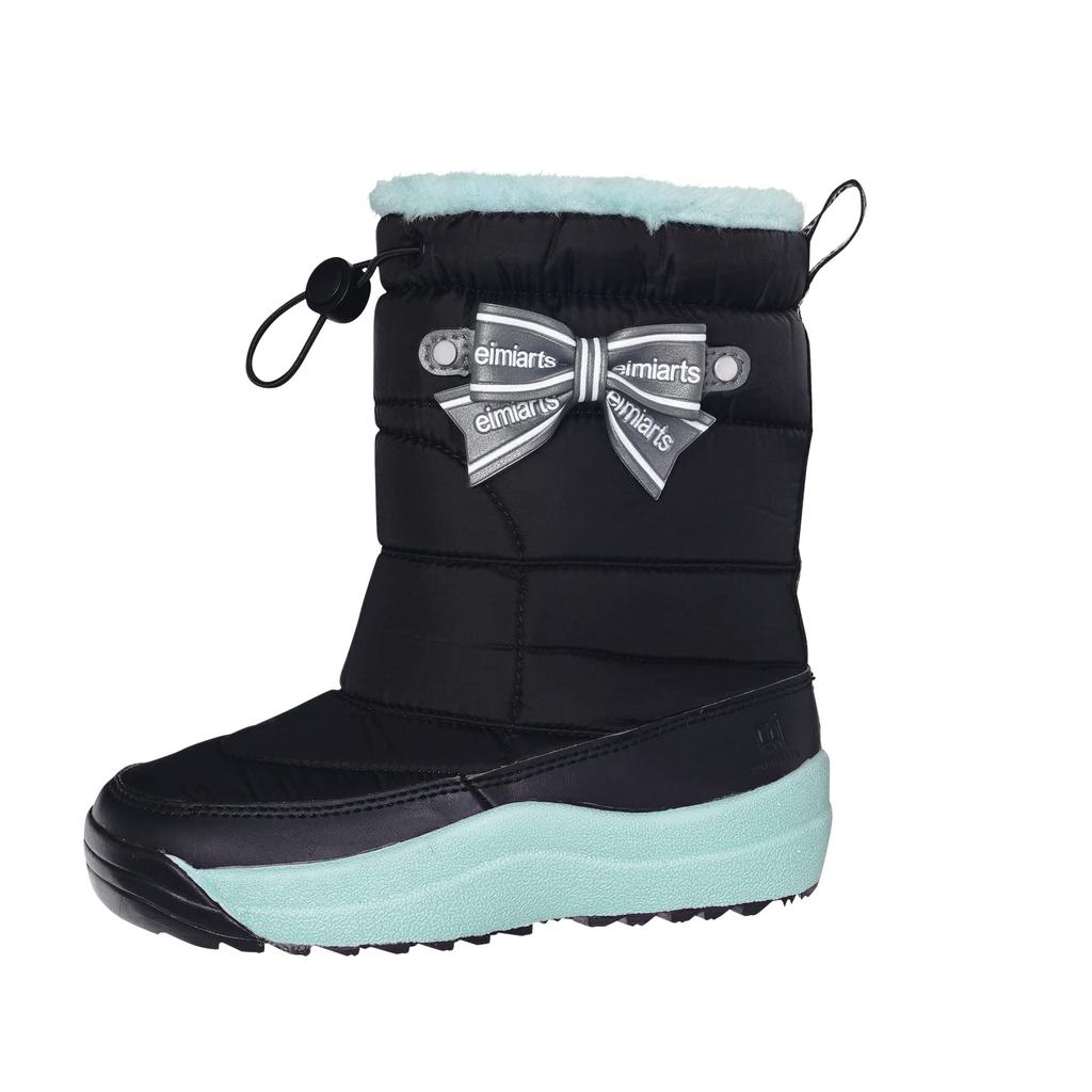 Snow Boots Kids Girls Spikes Junior Black x Mint M [Arisana] 02.
