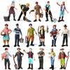 Farm Pasture Simulation Plastic Doll Model Ornament Farmer Worker Animal Woman