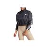Adidas Elastic Hem Casual Half-Zip Knit Jacket Women Jackets Black IB4153