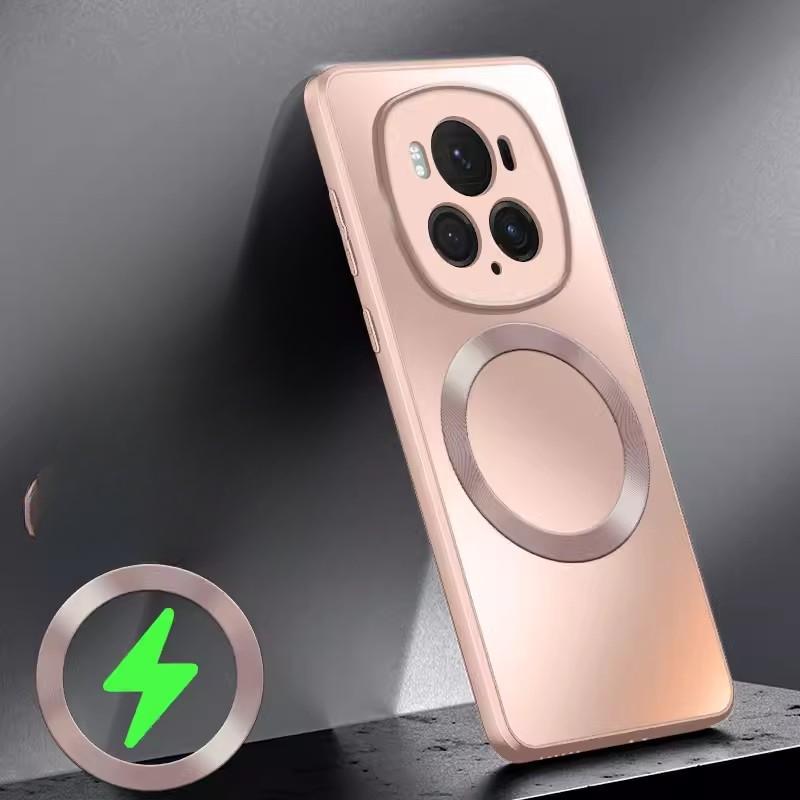 

Magic6 совместим с магнитным матовым чехлом для телефона HONOR 100PRO и противоударным защитным чехлом для Huawei Mate60 и P70pro Honor 90 розовый