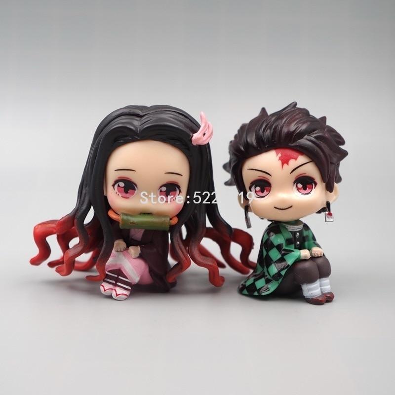 Lookup Demon Slayer Anime Figure Kimetsu No Yaiba Kamado Nezuko Kamado Tanjirou Action Figure Model Doll Toys 6cm