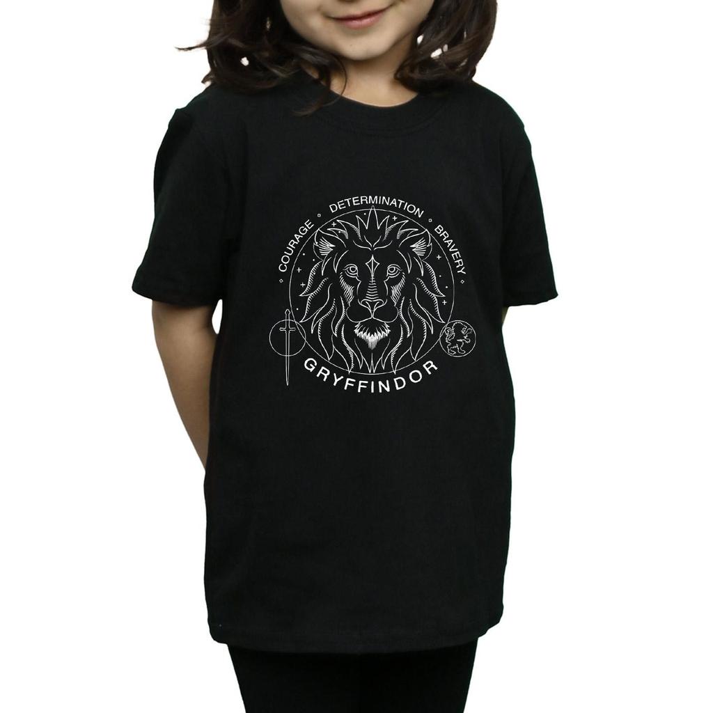 HARRY POTTER Girls Gryffindor Seal Cotton T-Shirt
