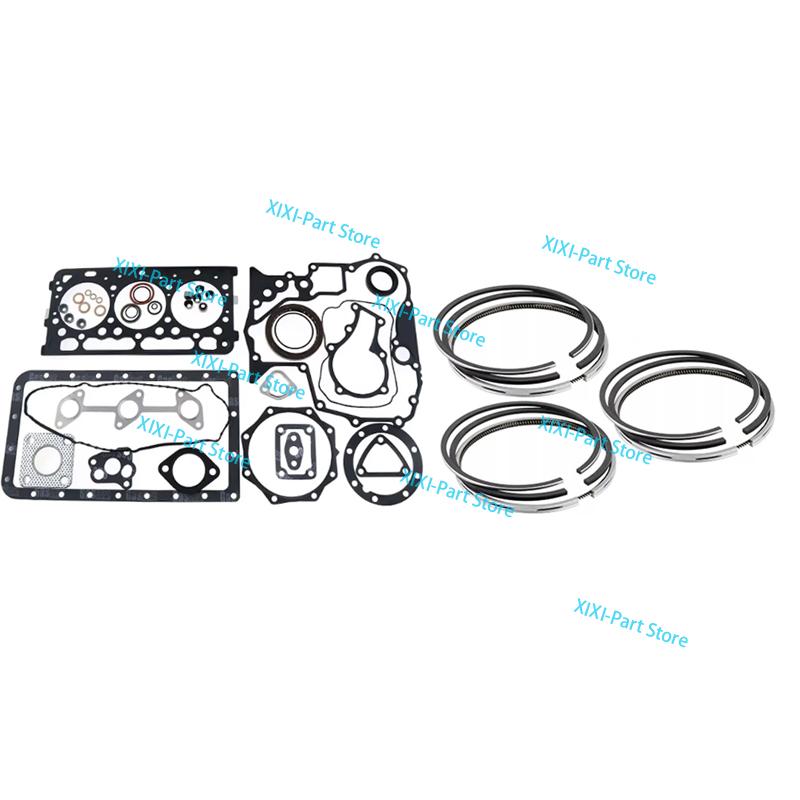 For Kubota D902 Full Gasket Kit Set Crankshaft Main Bearing Con Rod Engine Piston Ring Cylinder Head Gasket Overhaul Rebuild Kit