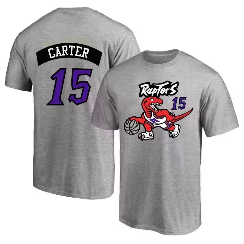 Retro-Version Toronto Nein. 15 Vince Carter Trainings-Trikot Rundhals Kurzarm Atmungsaktives Material Kein Hitzestau im heißen Sommer