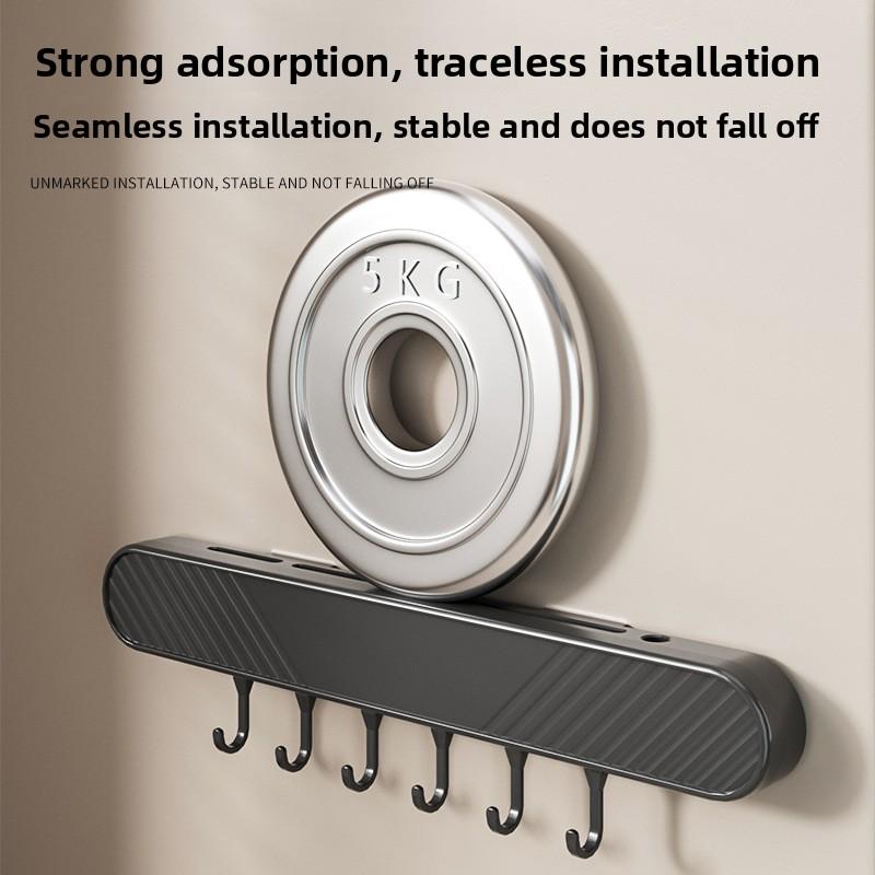 Multifunktionaler Hakenleisten-Messerhalter, Wandmontage für Zuhause, Bohrloser Küchen-Aufbewahrungsständer mit Haken, Geschirr-Aufbewahrungsregal