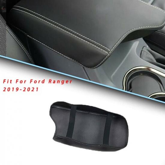 Best Leather Center Console Lid Armrest Cover Trim For Ford Ranger -