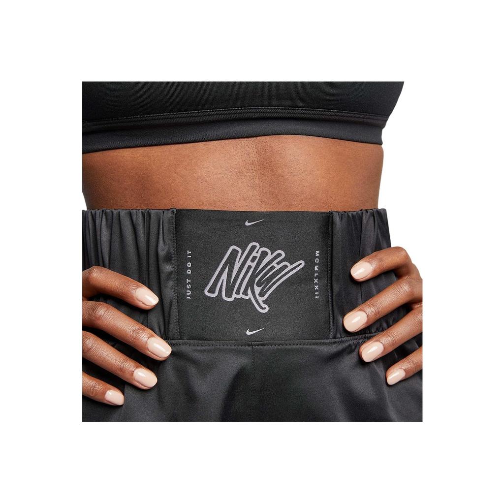 Nike Dri-Fit Solid Logo Print Training Regular Shorts Women Shorts Black AQ7894-010