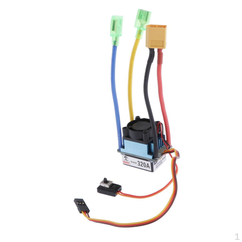 1:10 Remote Control Model Car Waterproof 320A Brushed ESC with 5V/3A BEC