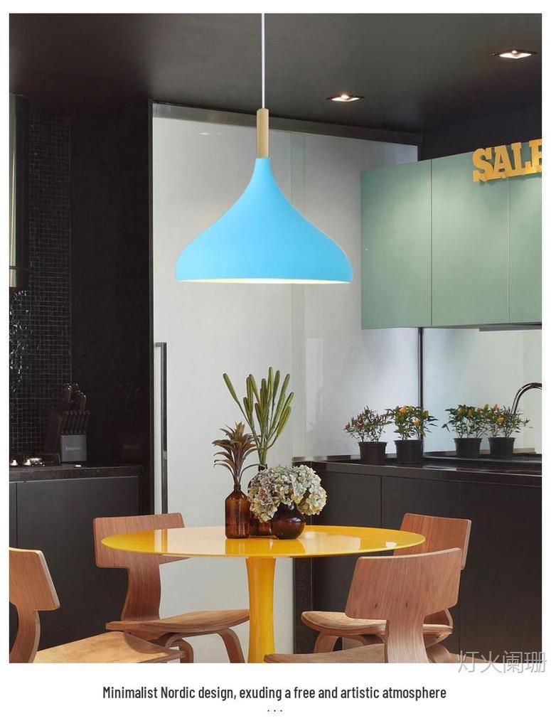Modern Industrial Style Dining Chandelier with Creative Art Lampshade for Hot Pot/Fruit/Rice Shops
