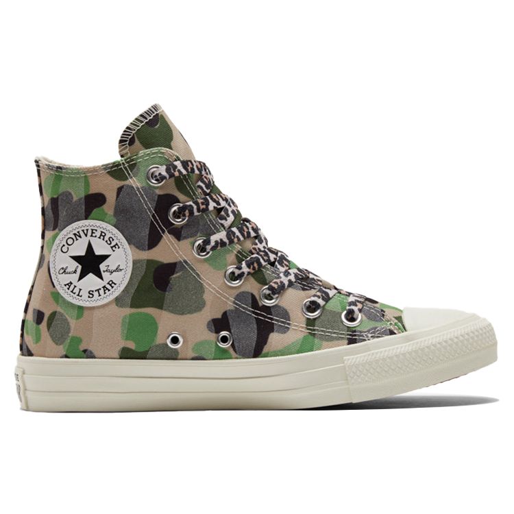 Converse Chuck Taylor All Star High Camo Women Sneakers Brown Egret Piquant-Green 570779C
