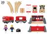BRIO WORLD Metro Railway Set [20 Pieces] Ages 3 and Up (Train Toy, Wooden, Rails) 33513