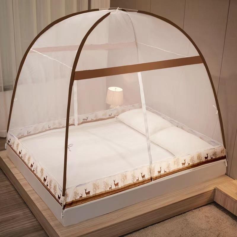 2022 Installation-free Yurt Mosquito Net Dust Top Household Encryption Thickened Student Dormitory Mosquito Net