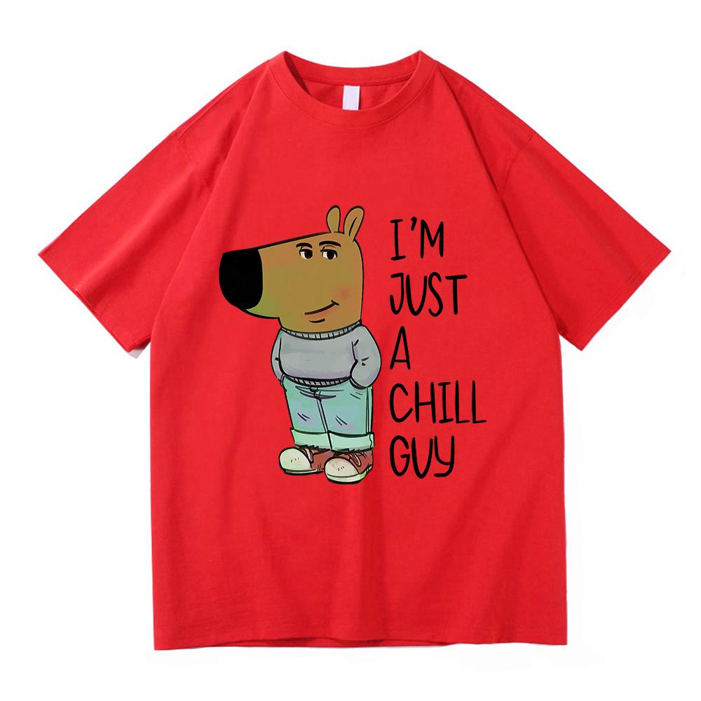 Ich bin nur ein entspannter Typ T-Shirts Sommer Mode Männer/Frauen Ästhetisch Lustig Niedlich T-Shirt Hohe Qualität Cartoon Vintage Baumwoll T-Shirt