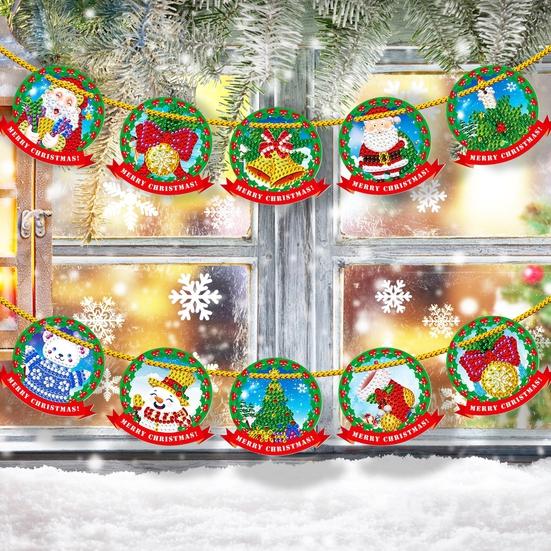 

1 комплект DIY алмазная живопись кулон Рождественский стиль узор руки навыки улучшить украшение дома искусственная алмазная вышивка