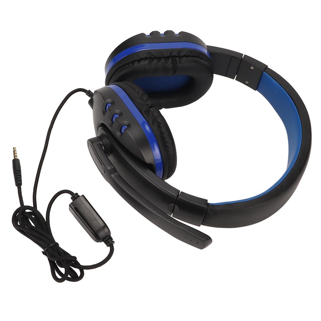 3.5mm Gaming Headset with Microphone Wire Control Adjustable Volume One Button Mute Computer Game Headset