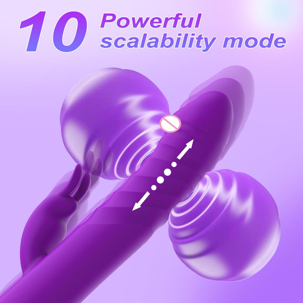 Rabbit Vibrator For Women Dildo Female Vagina Masturbaror Clitoris Stimulator G-spot 10 Speeds Dual Motors Massager Adult Goods