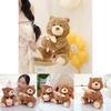 Adorable Teddy Bear Plush Toy With Long Fur And Cute Rabbit Hugging Design For Birthdays And Gifts